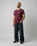 Maroon Essintial Ringer Tee