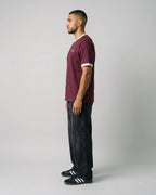 Maroon Essintial Ringer Tee
